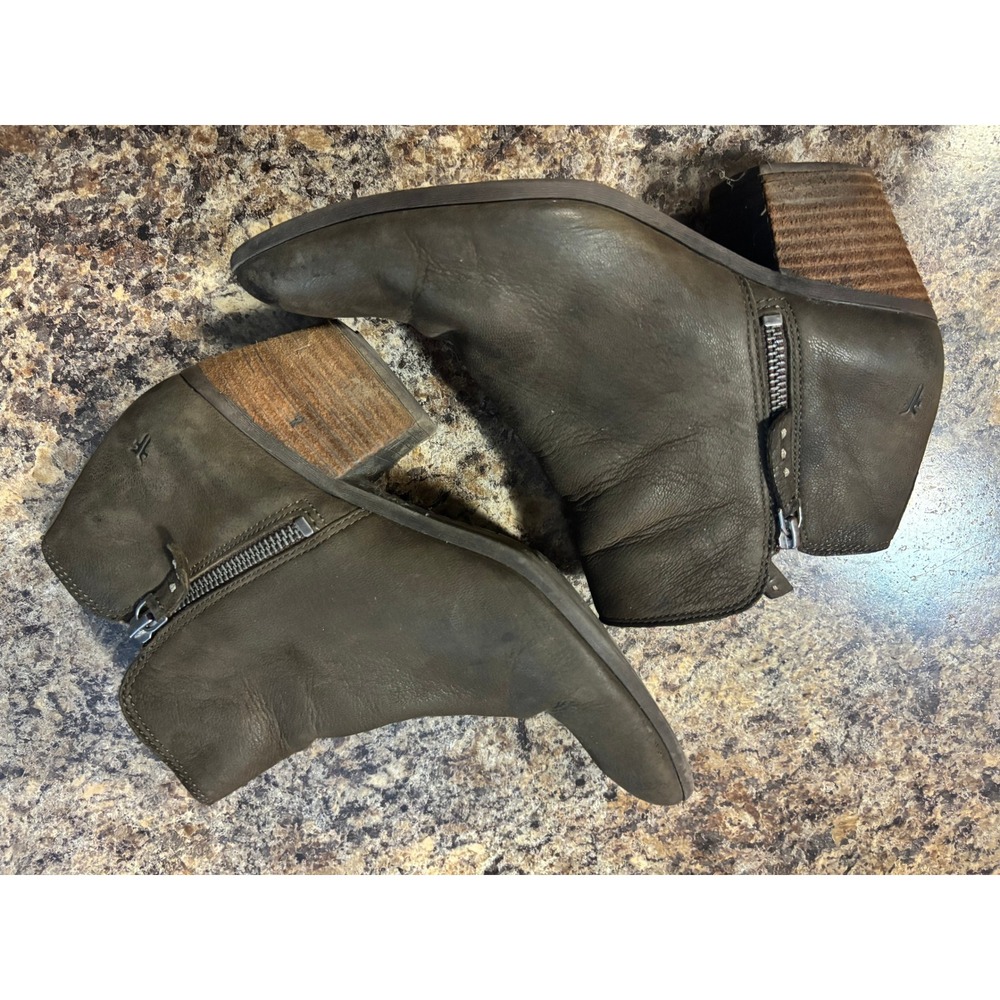 Frye Womens 8M Dark Brown Leather Pointed Toe Ankle Booties 3470014-DBN - Picture 13 of 15